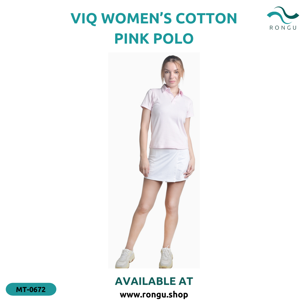 VIQ Women Cotton Pink Polo