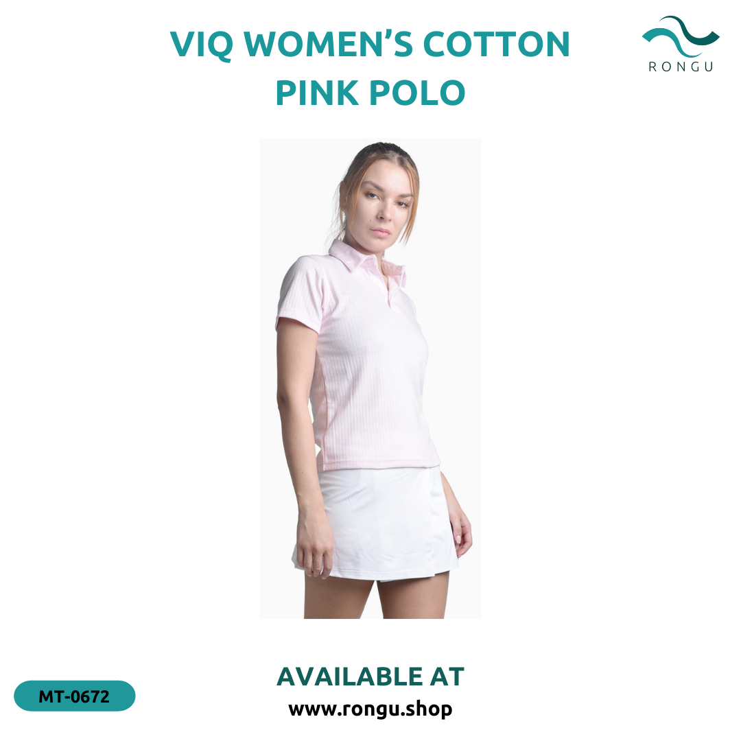 VIQ Women Cotton Pink Polo