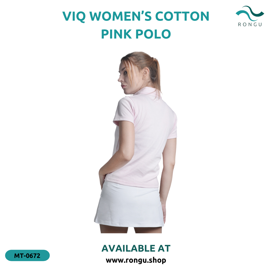 VIQ Women Cotton Pink Polo