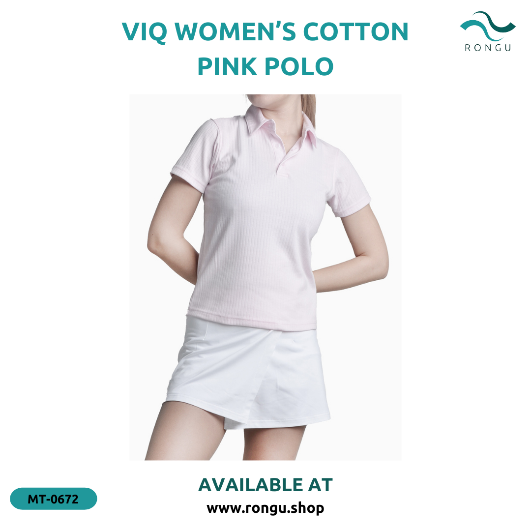 VIQ Women Cotton Pink Polo