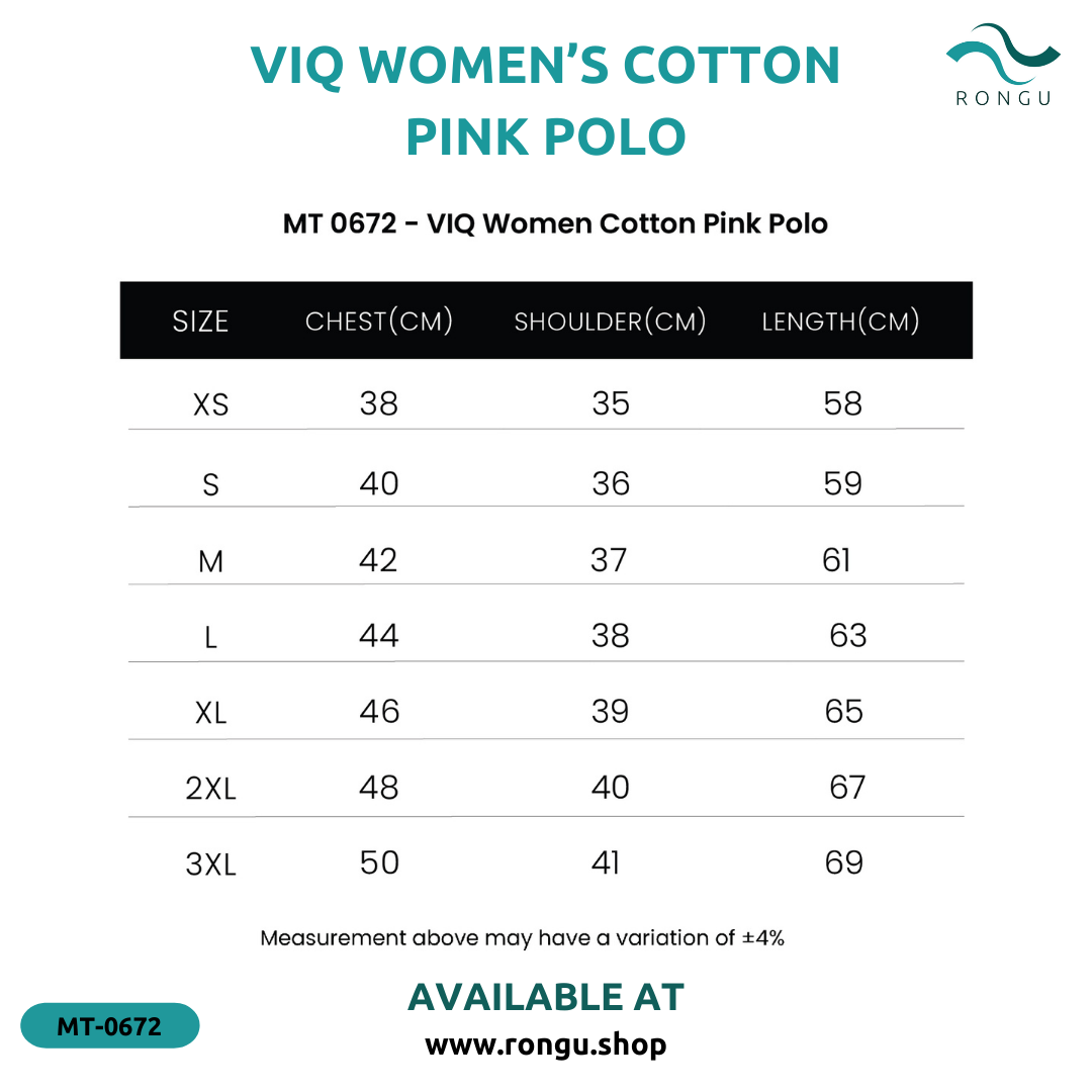 VIQ Women Cotton Pink Polo