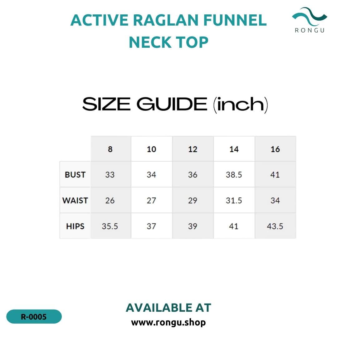 Active Raglan Funnel Neck Top