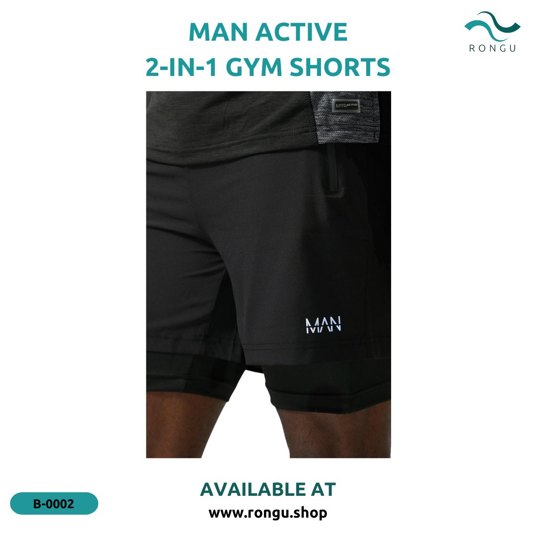 Man Active Gym 2 in 1 Short