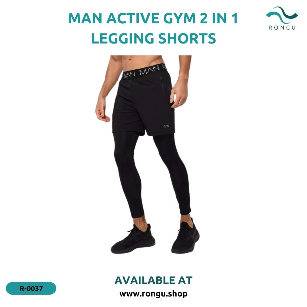 MAN Active Gym 2-In-1 Legging Shorts