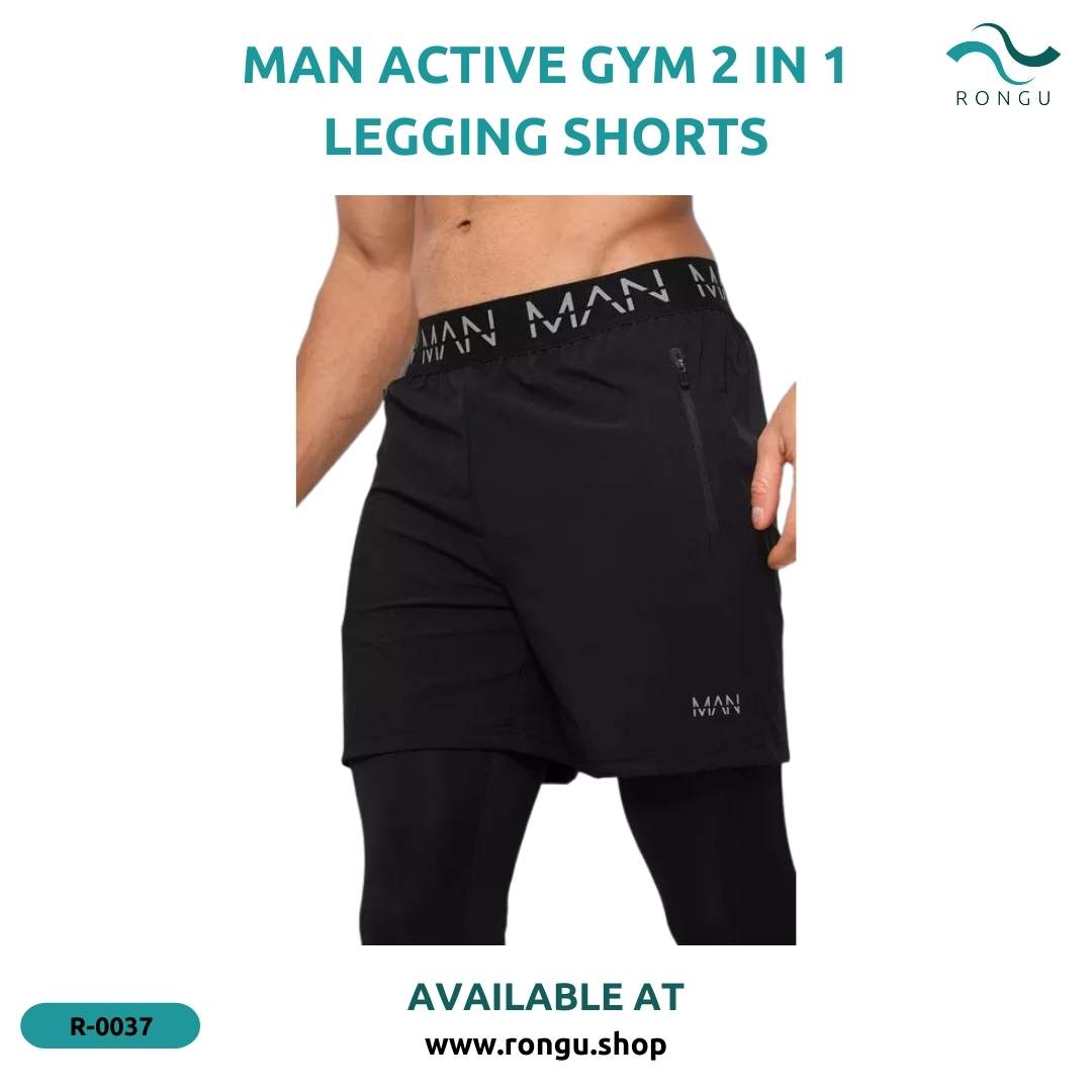 MAN Active Gym 2-In-1 Legging Shorts