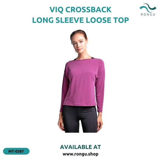 ViQ Crossback Long Sleeve Loose Top