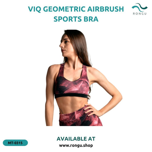 ViQ Geometric Airbrush Sports Bra