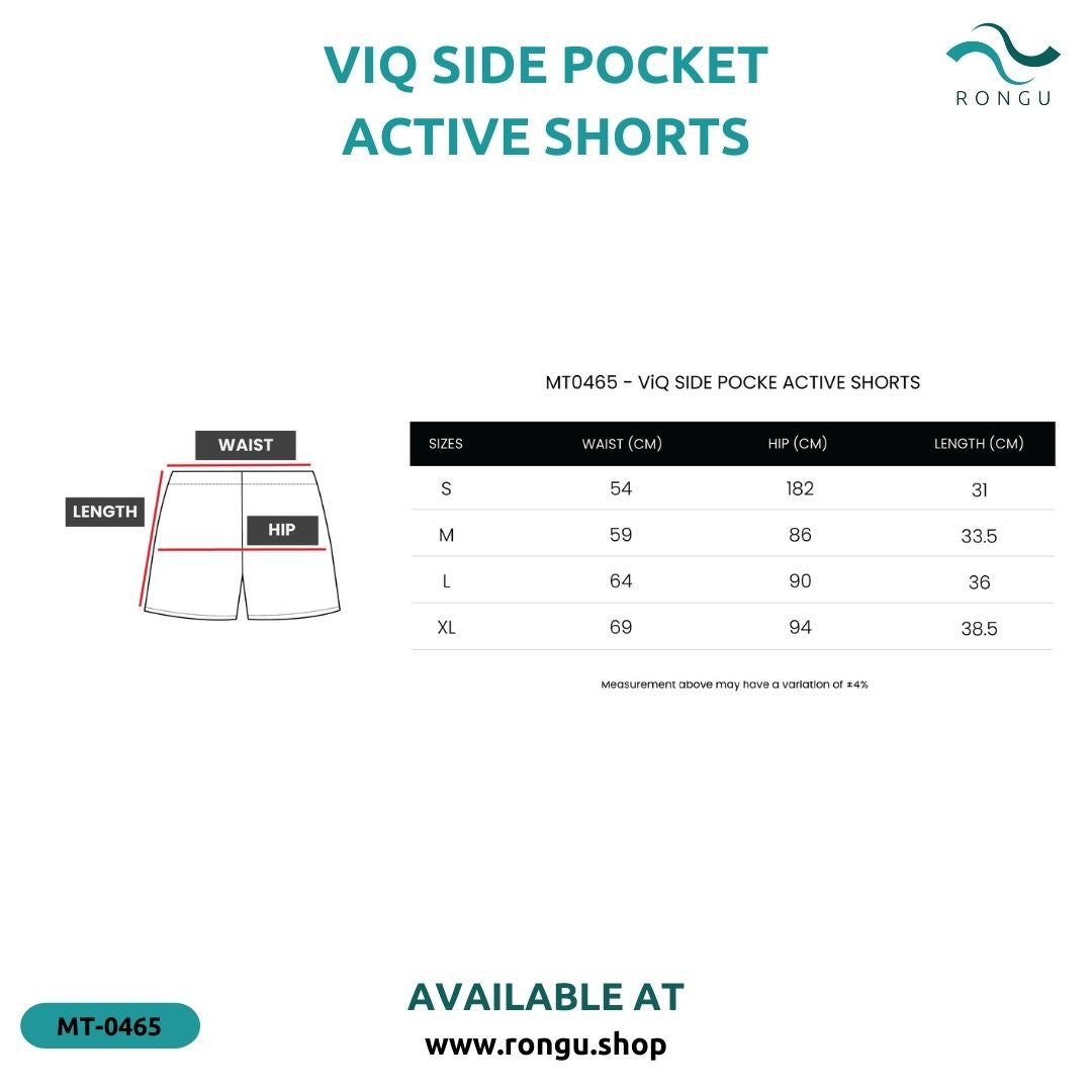 ViQ Side Pocket Active Shorts